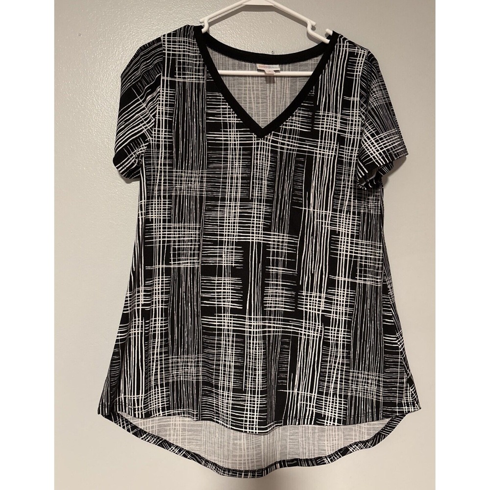 Lularoe V-Neck Christy T - Size Small -black And White